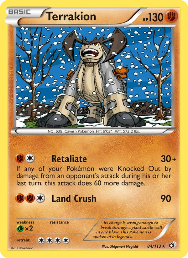 Terrakion, Pokémon card