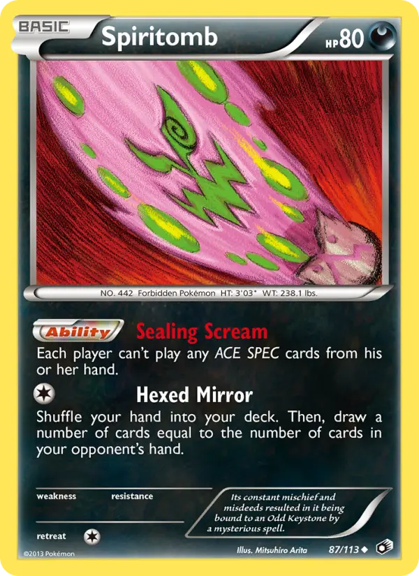 Spiritomb, Pokémon card