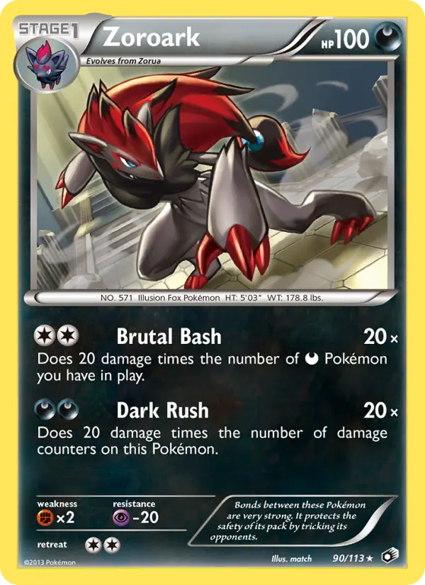 Zoroark, Pokémon card