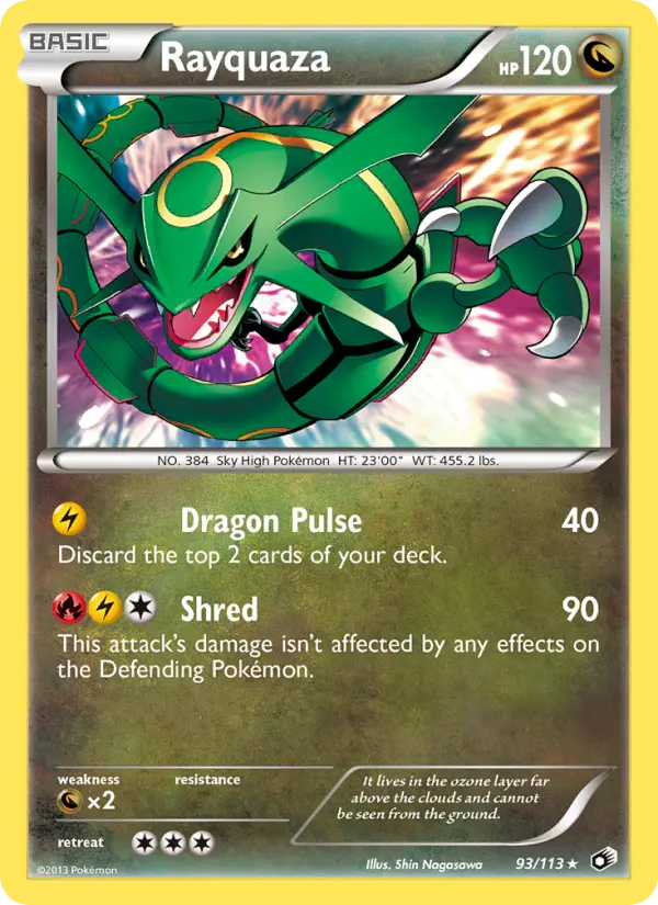 Rayquaza, Pokémon card