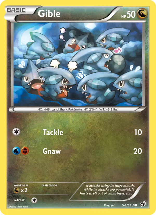 Gible, Pokémon card
