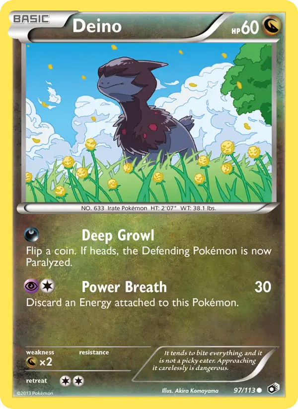 Deino, Pokémon card