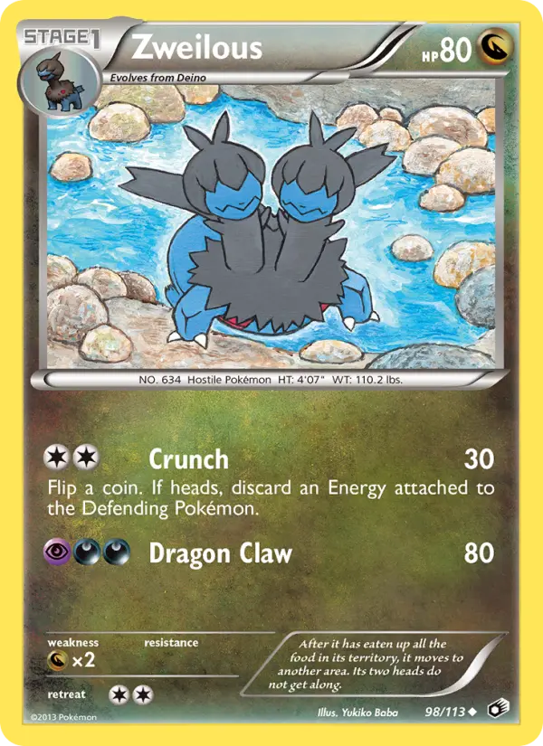 Zweilous, Pokémon card