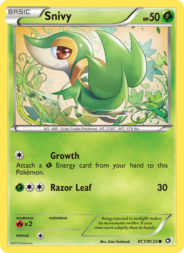 Snivy, Pokémon card