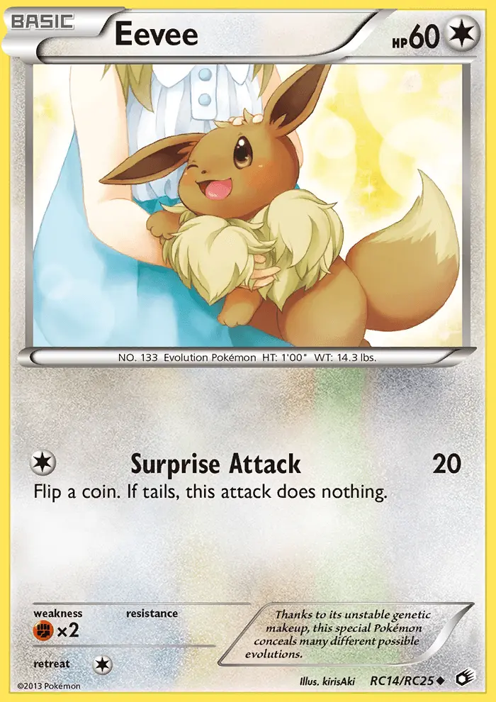 Eevee, Pokémon card