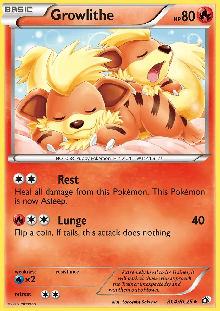 Growlithe, Pokémon card