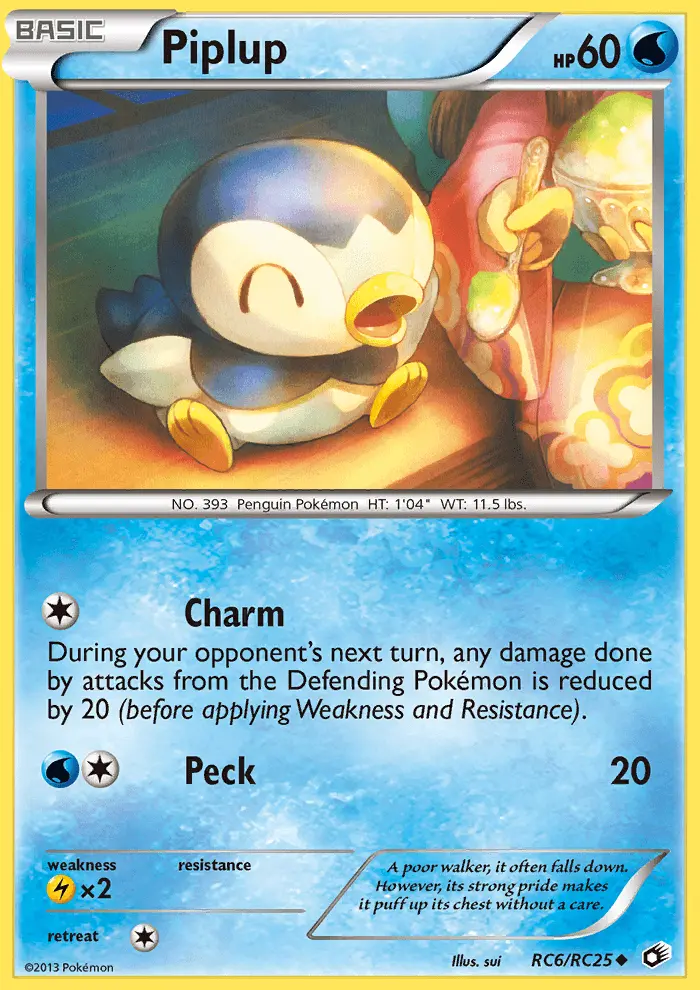 Piplup, Pokémon card