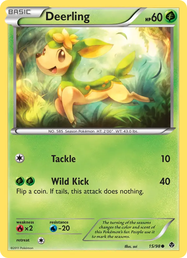 Deerling, Pokémon card