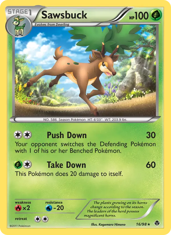Sawsbuck, Pokémon card