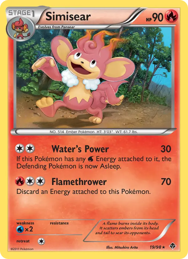 Simisear, Pokémon card