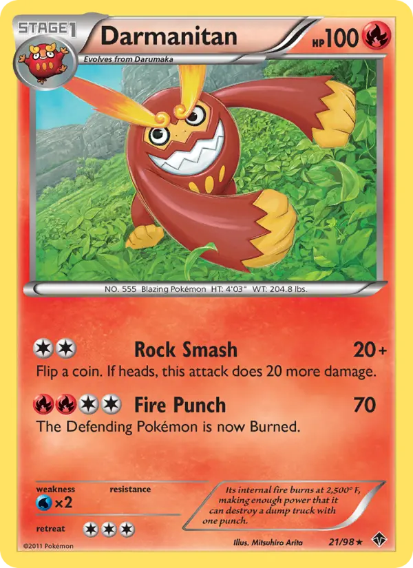 Darmanitan, Pokémon card