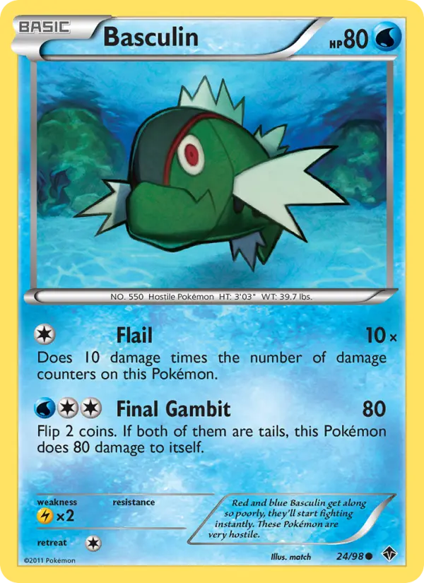 Basculin, Pokémon card