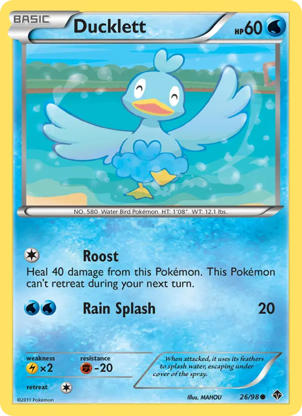 Ducklett, Pokémon card