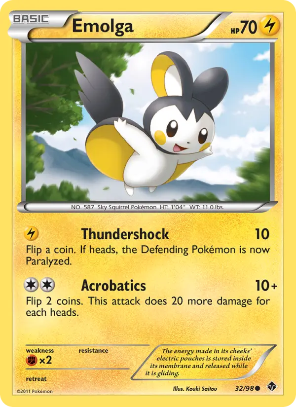 Emolga, Pokémon card