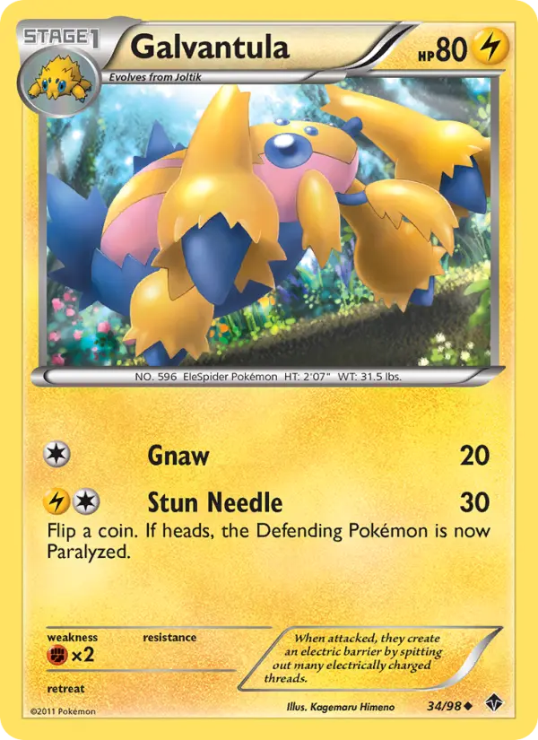 Galvantula, Pokémon card