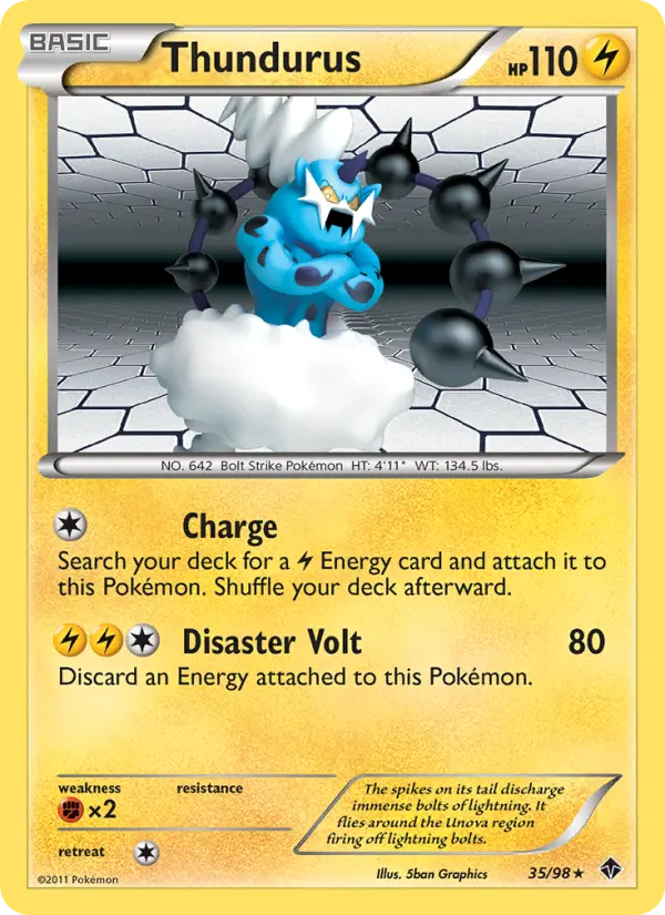 Thundurus, Pokémon card
