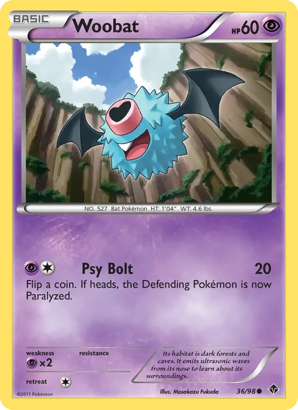 Woobat, Pokémon card