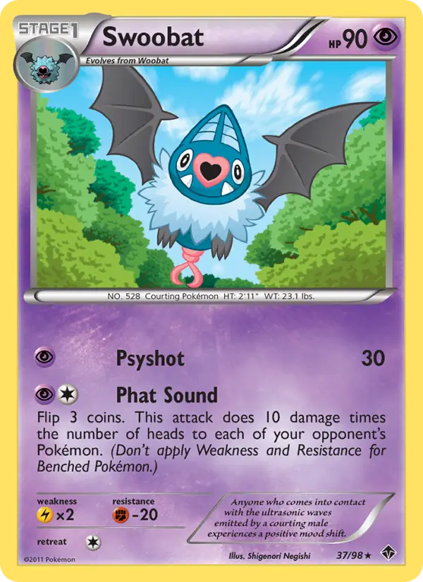 Swoobat, Pokémon card
