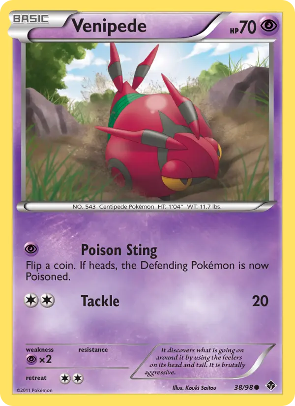 Venipede, Pokémon card