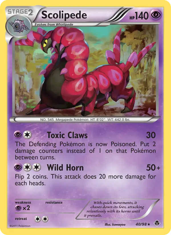 Scolipede, Pokémon card