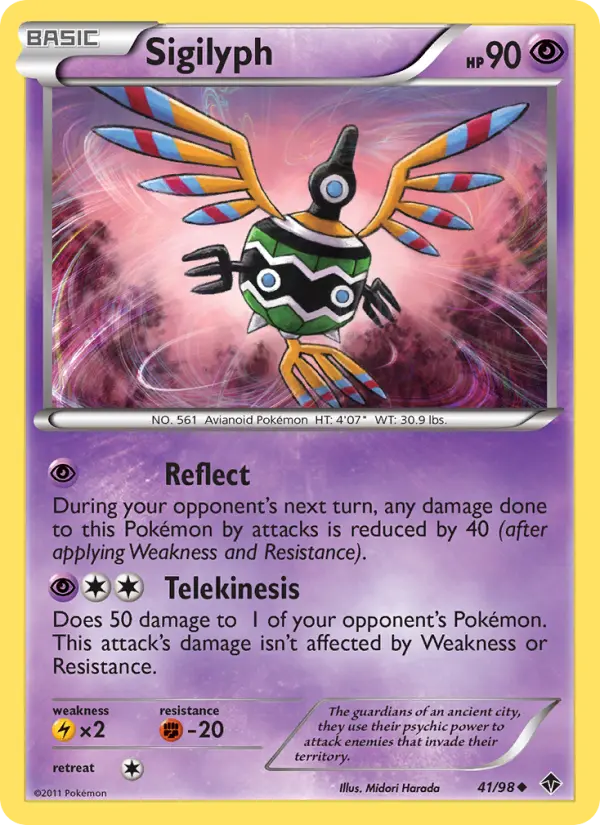 Sigilyph, Pokémon card