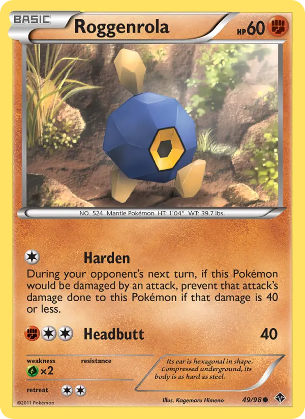 Roggenrola, Pokémon card