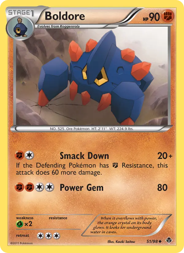 Boldore, Pokémon card