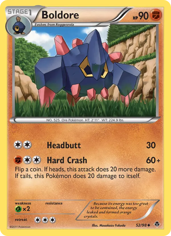 Boldore, Pokémon card