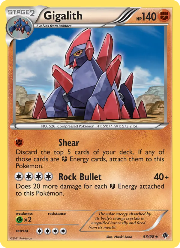 Gigalith, Pokémon card
