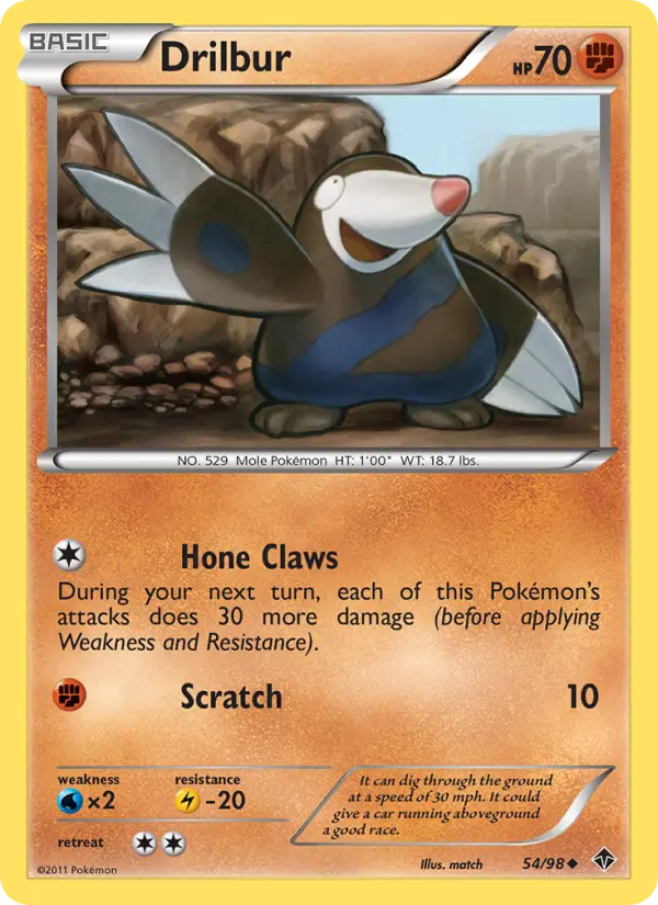 Drilbur, Pokémon card