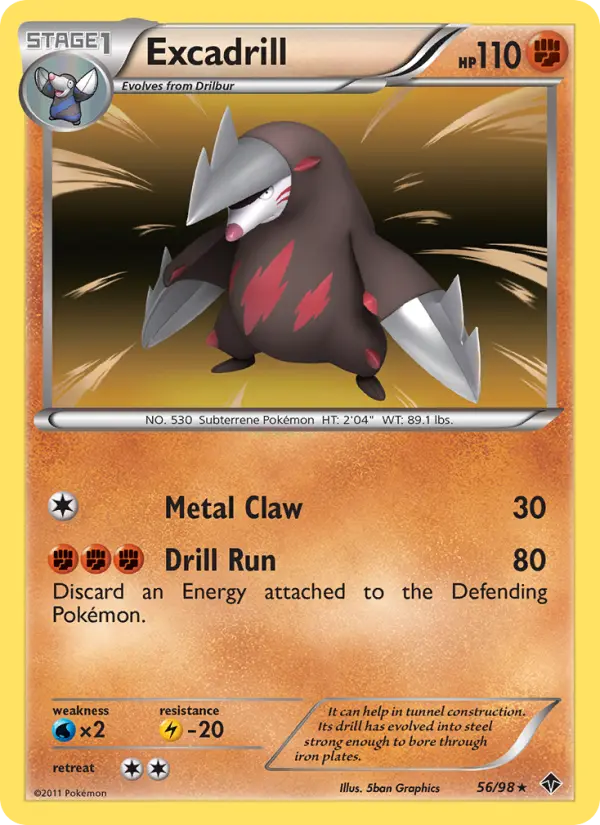 Excadrill, Pokémon card
