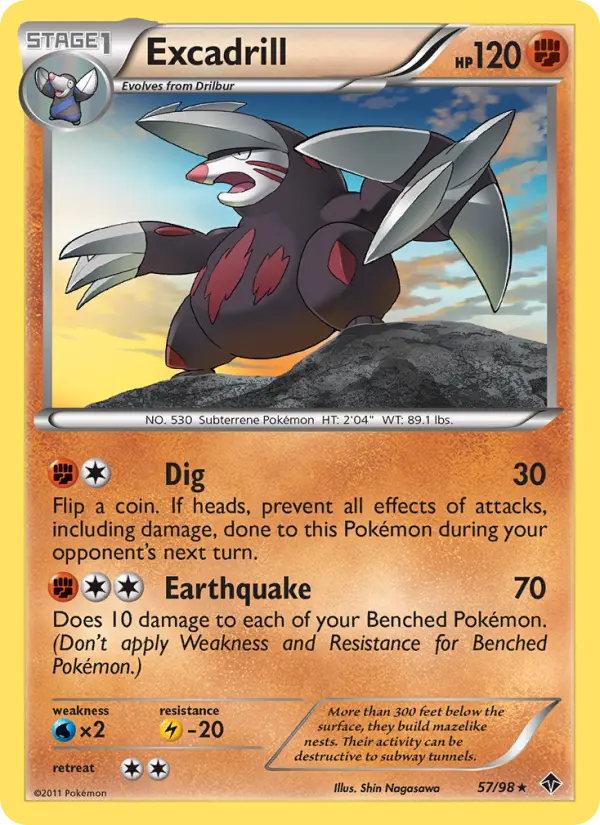 Excadrill, Pokémon card