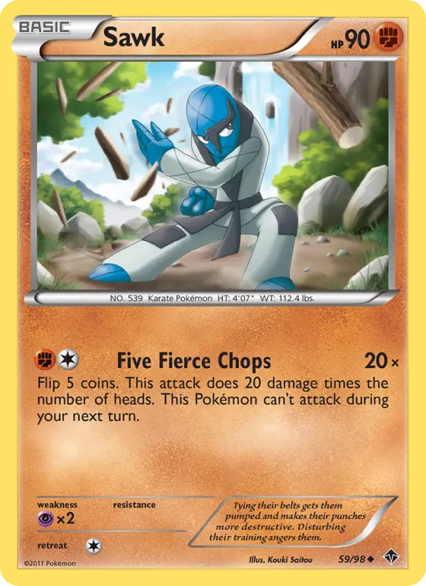 Sawk, Pokémon card