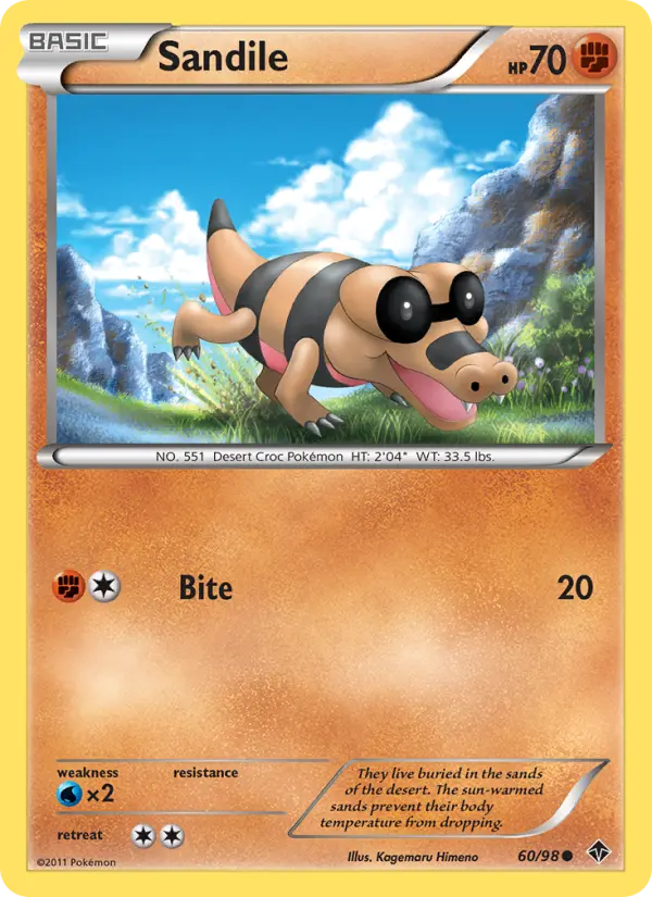 Sandile, Pokémon card