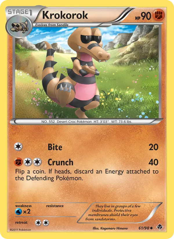 Krokorok, Pokémon card