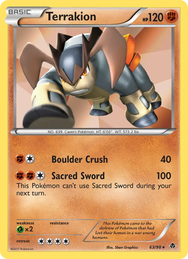 Terrakion, Pokémon card