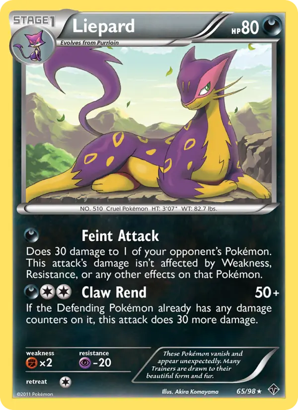 Liepard, Pokémon card