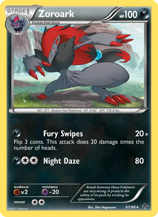 Zoroark, Pokémon card