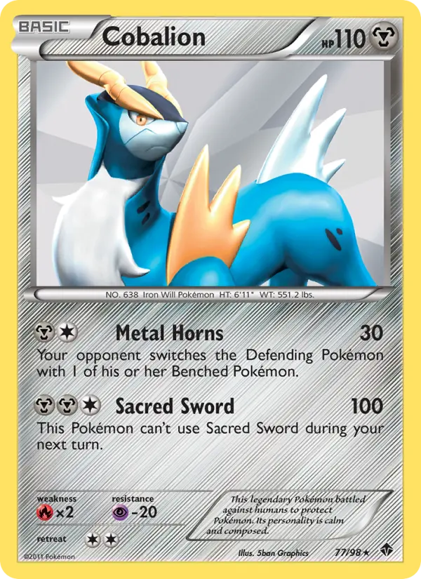 Cobalion, Pokémon card