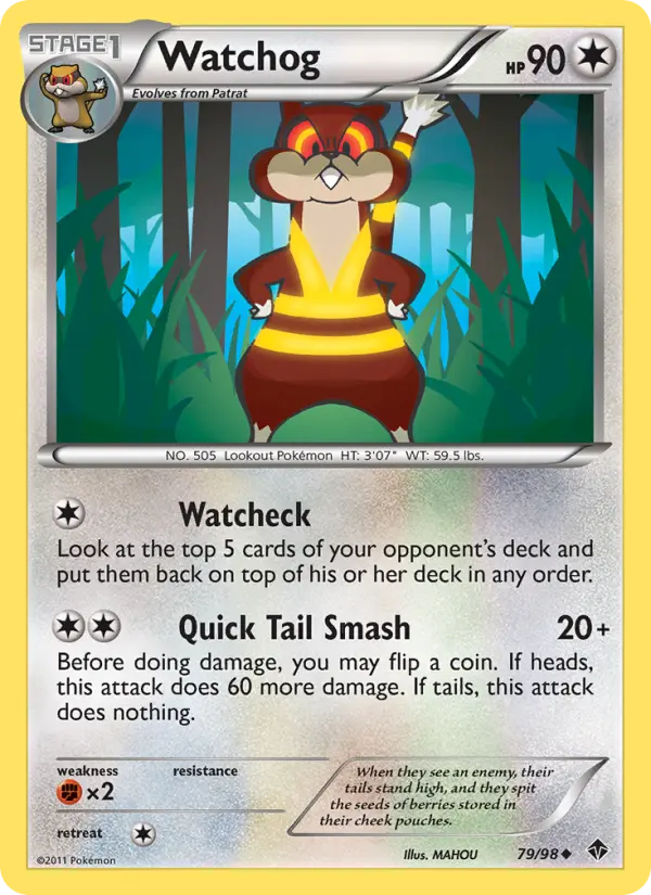Watchog, Pokémon card