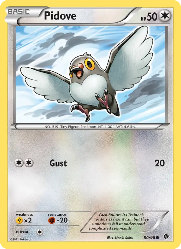 Pidove, Pokémon card