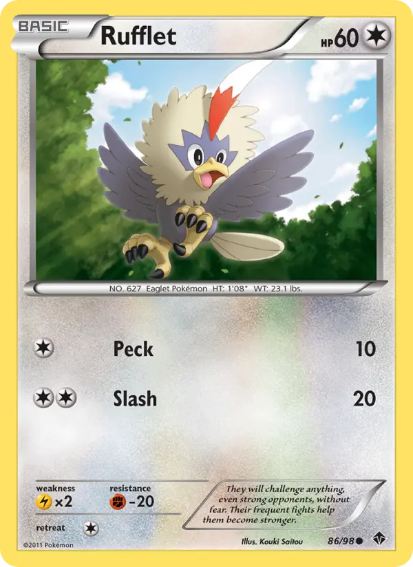 Rufflet, Pokémon card