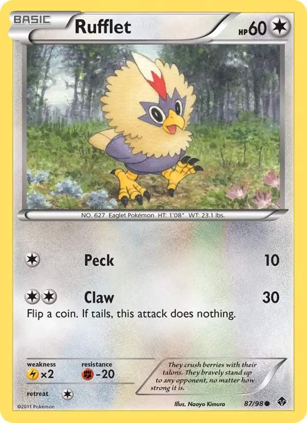 Rufflet, Pokémon card