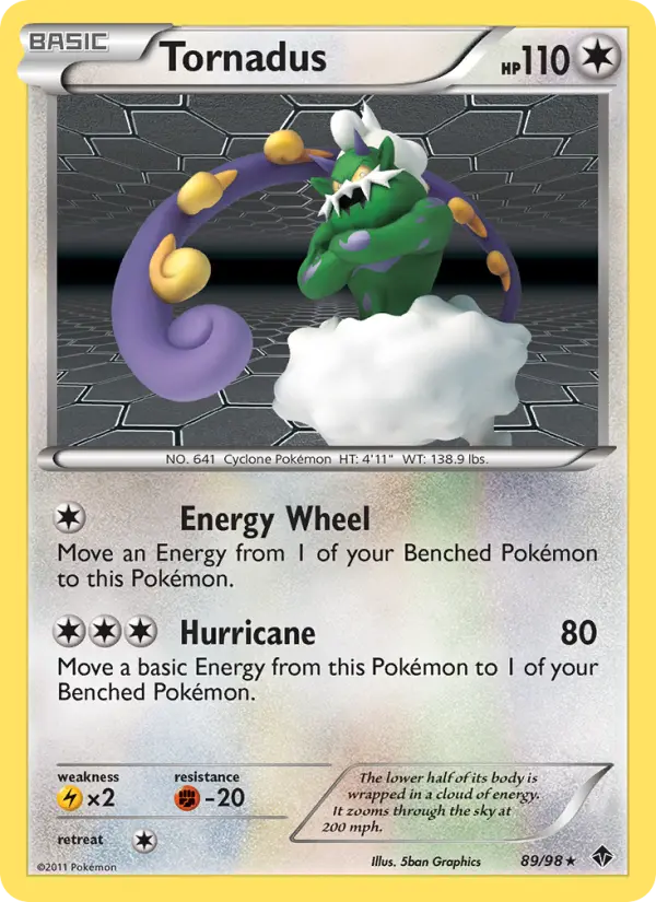 Tornadus, Pokémon card