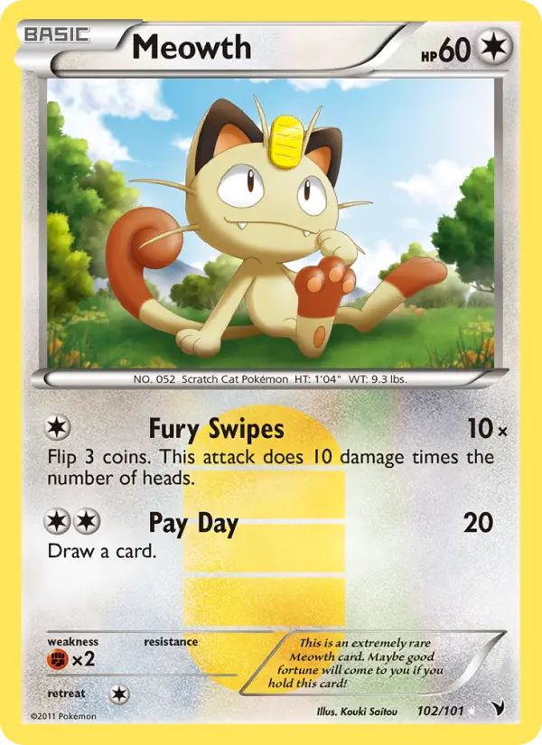 Meowth, Pokémon card