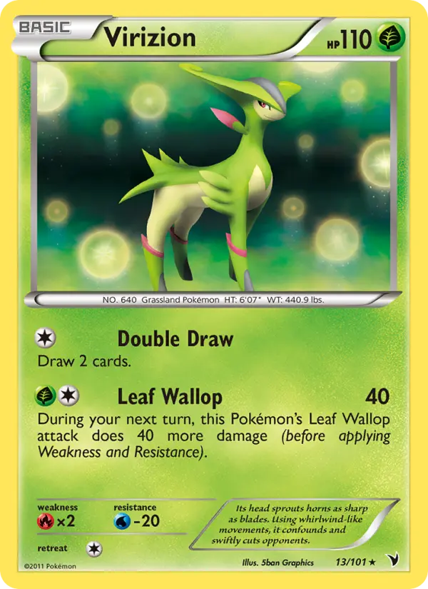 Virizion, Pokémon card