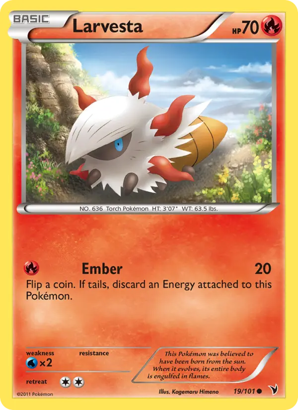 Larvesta, Pokémon card