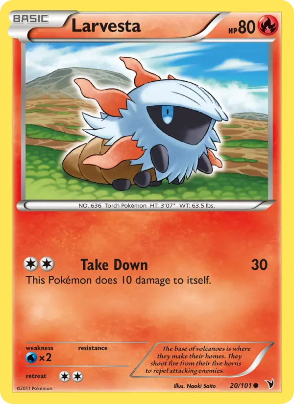 Larvesta, Pokémon card
