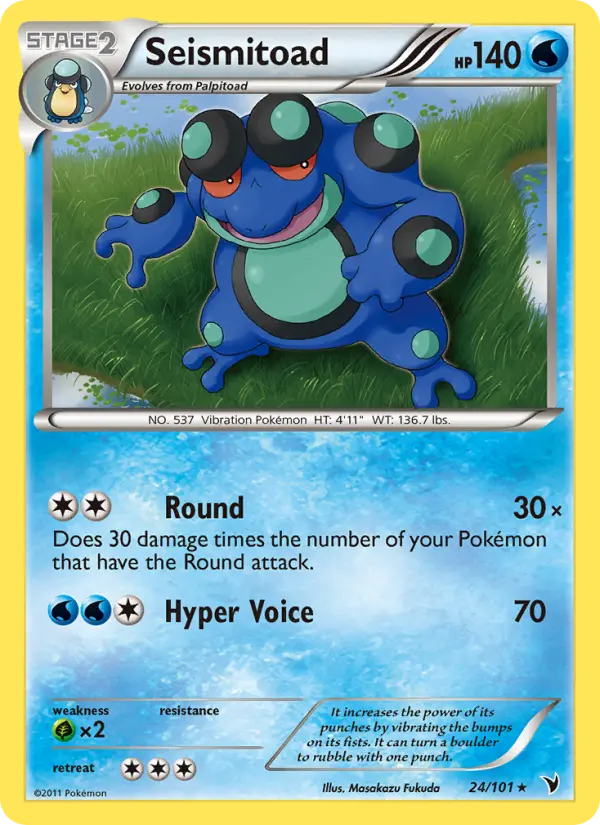 Seismitoad, Pokémon card