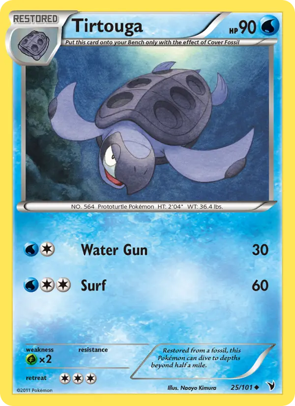 Tirtouga, Pokémon card
